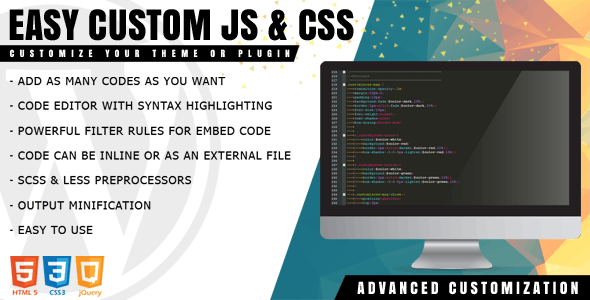 Easy Custom JS and CSS
