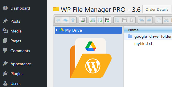 File Manager Google Drive Addon (Premium)