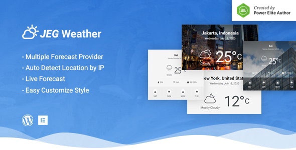 Jeg Weather Forecast WordPress Plugin