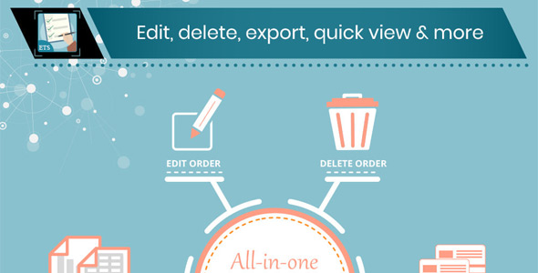 Модуль Order Manager: Edit, delete, export, quick