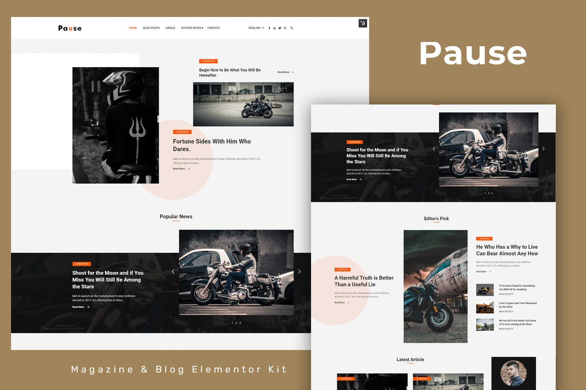 Шаблон elementor wordpress
