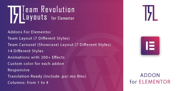Team Revolution Layouts for Elementor