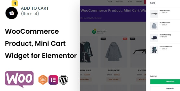 TF Woo Product Mini Cart Addon For Elementor