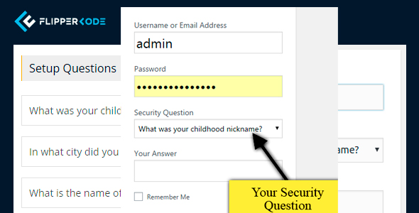 WP Security Questions Pro