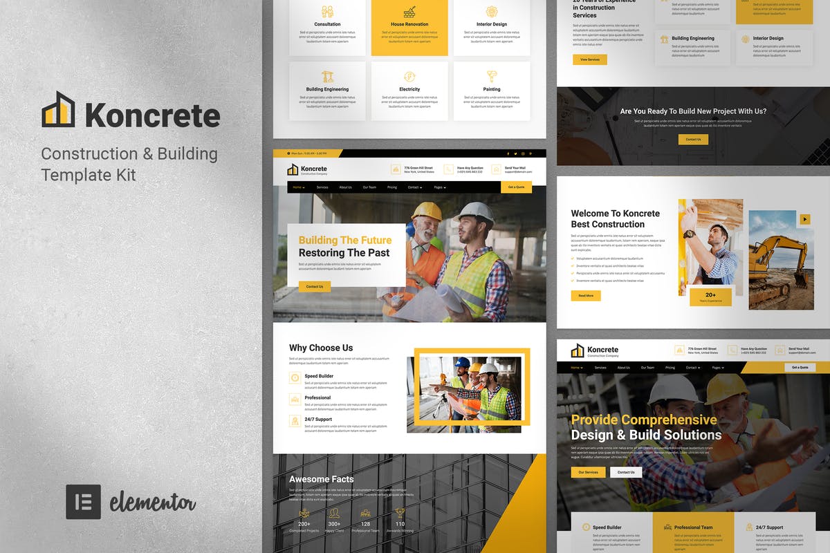 Template builder. [Themeforest] Darmali - Construction Template Kit.